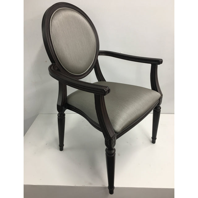 Lisbon Aluminum Wood Look Stack Arm Chair