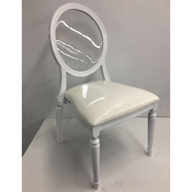 Lisbon Aluminum Wood Look Stack Chair