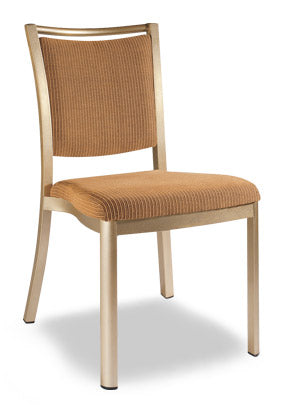 April Aluminum Wood Look Stack Chair