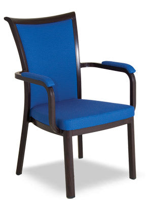 Eugene Aluminum Wood Look Arm Chair