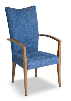 Clarita Aluminum Wood Look Arm Chair
